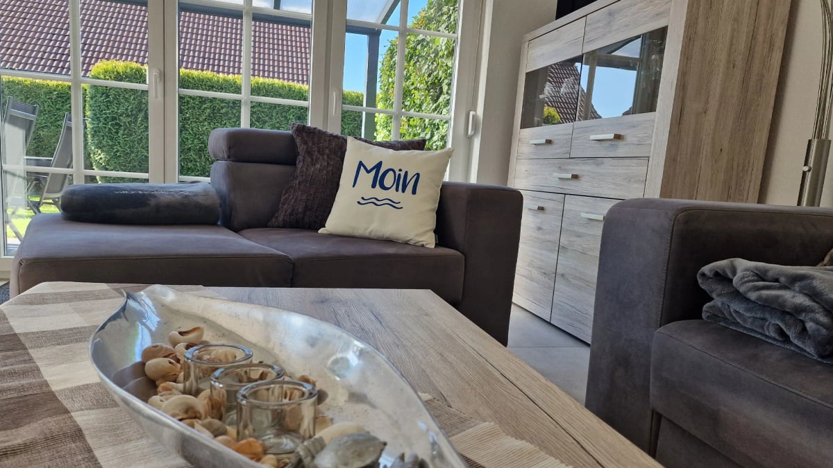 Ebenerdiges Schlafzimmer im Erdgeschoss – Ferienhaus Villa Krabbe Hooksiel