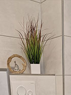 Badezimmer mit moderner Fußbodenheizung