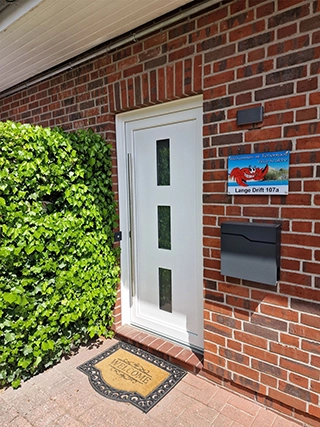 Eingangsbereich des Ferienhauses Villa Krabbe in Hooksiel